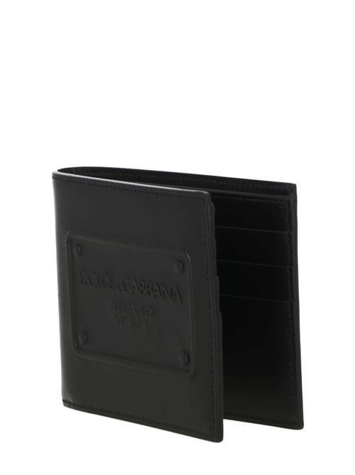 Logo-patch folded leather wallet Dolce & Gabbana | BP1321AG21880999